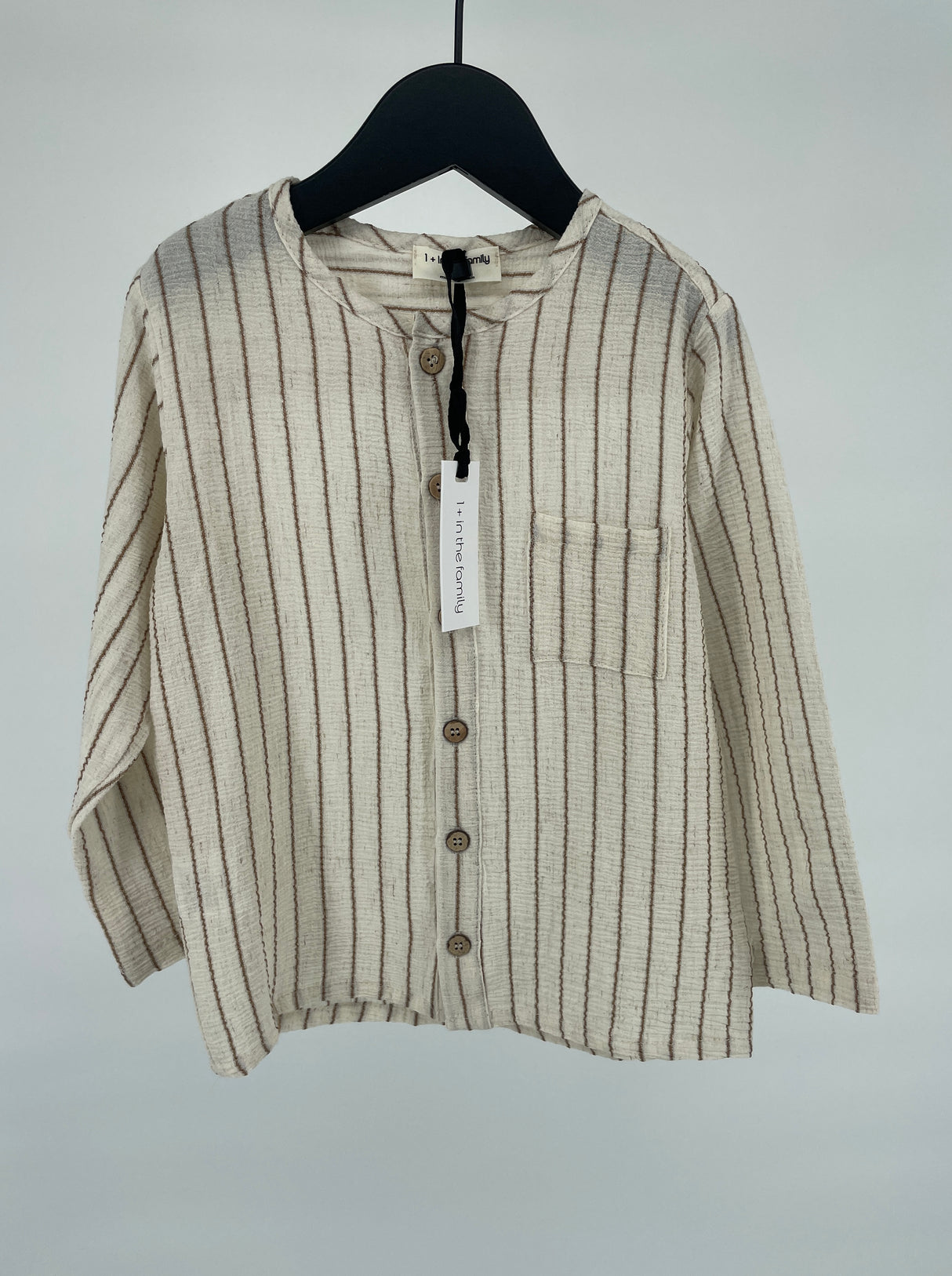 Shirt Lange Mouwen Beige Bruin Strepen Maat 92