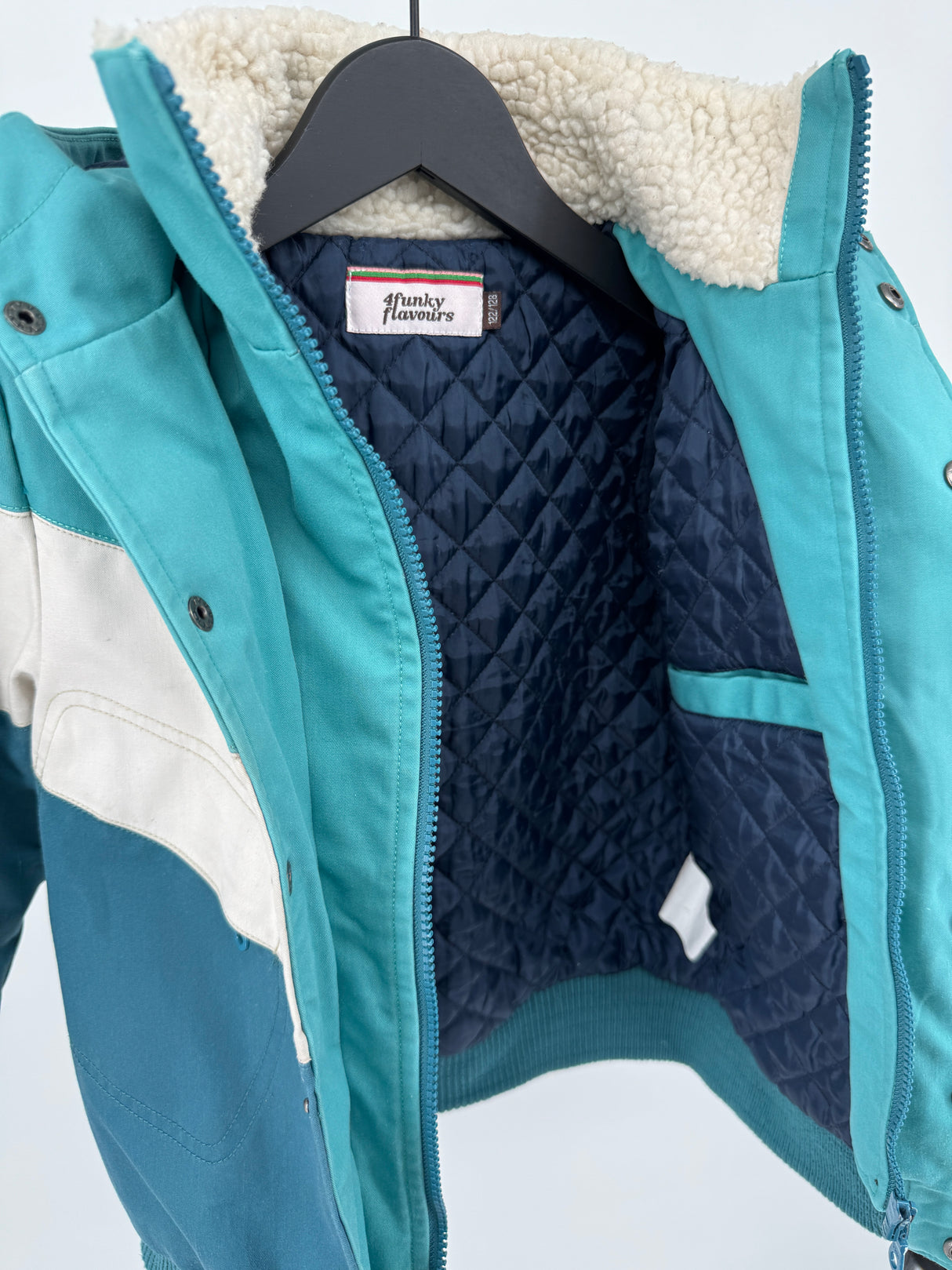 Jas Blauw Wit Maat 122 / 128