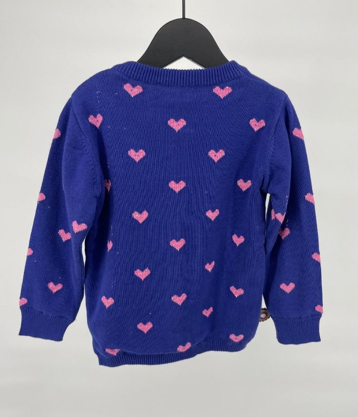 Vest Paars Roze Hartjes Maat 86 / 92