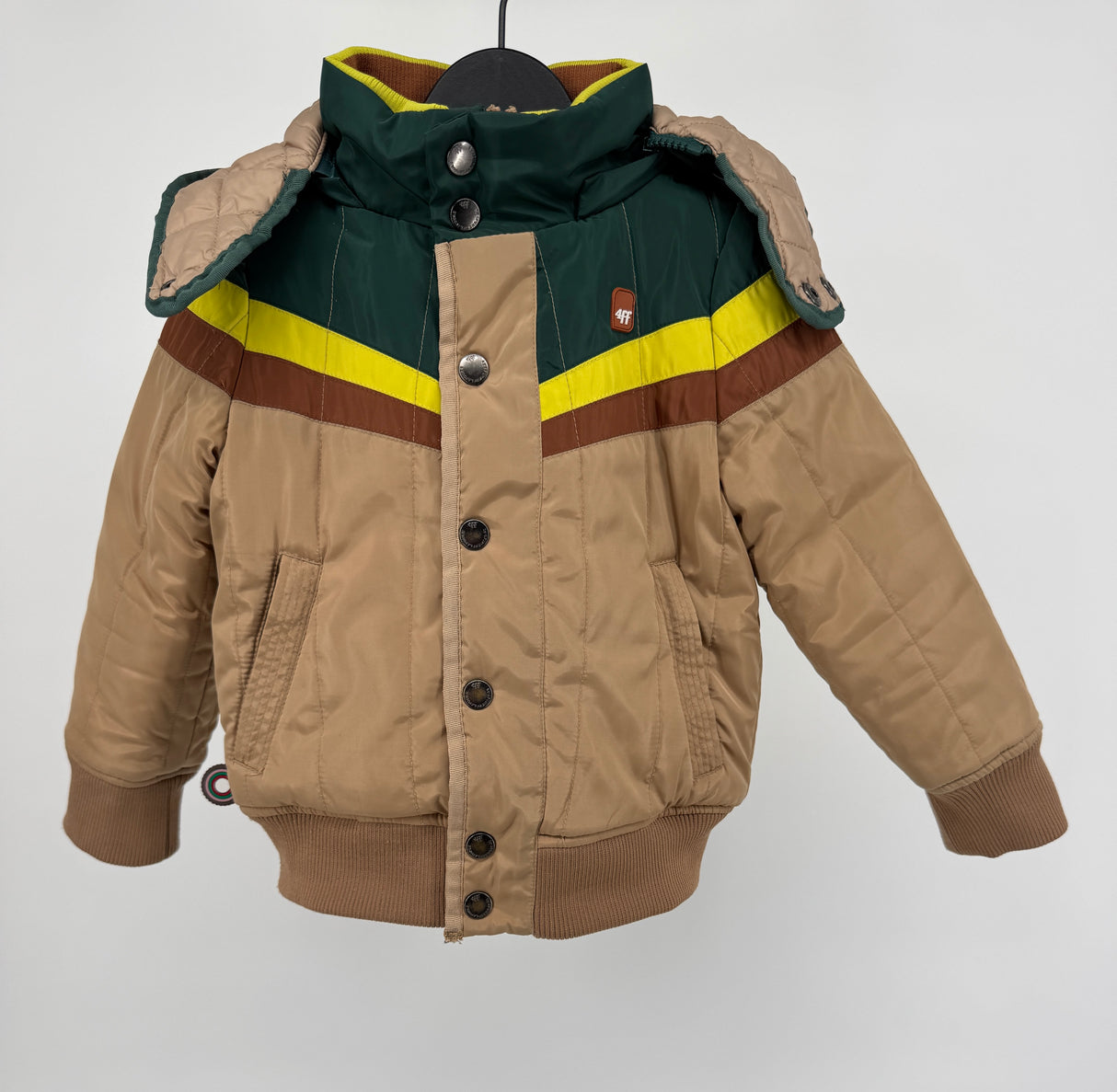 Winterjas Beige Groen Maat 98 / 104