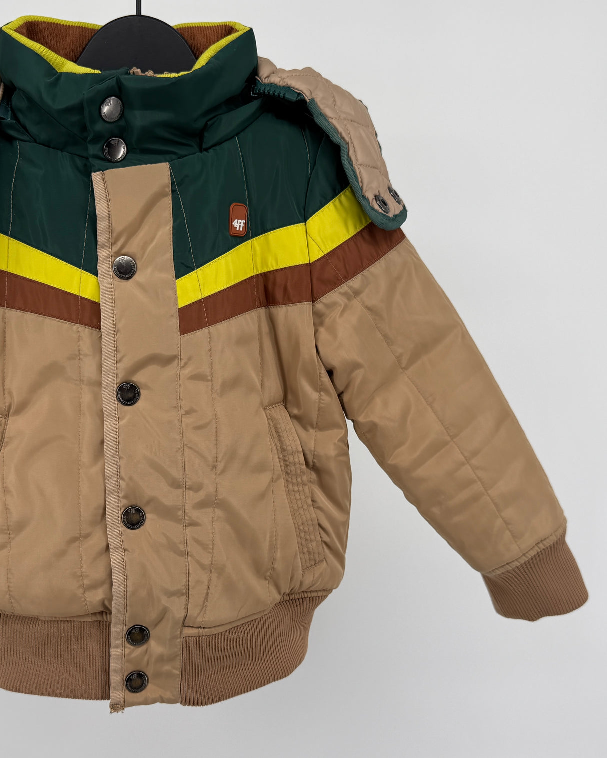 Winterjas Beige Groen Maat 98 / 104