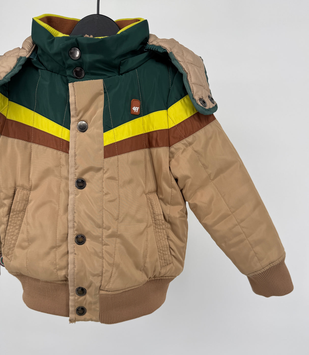 Winterjas Beige Groen Maat 98 / 104