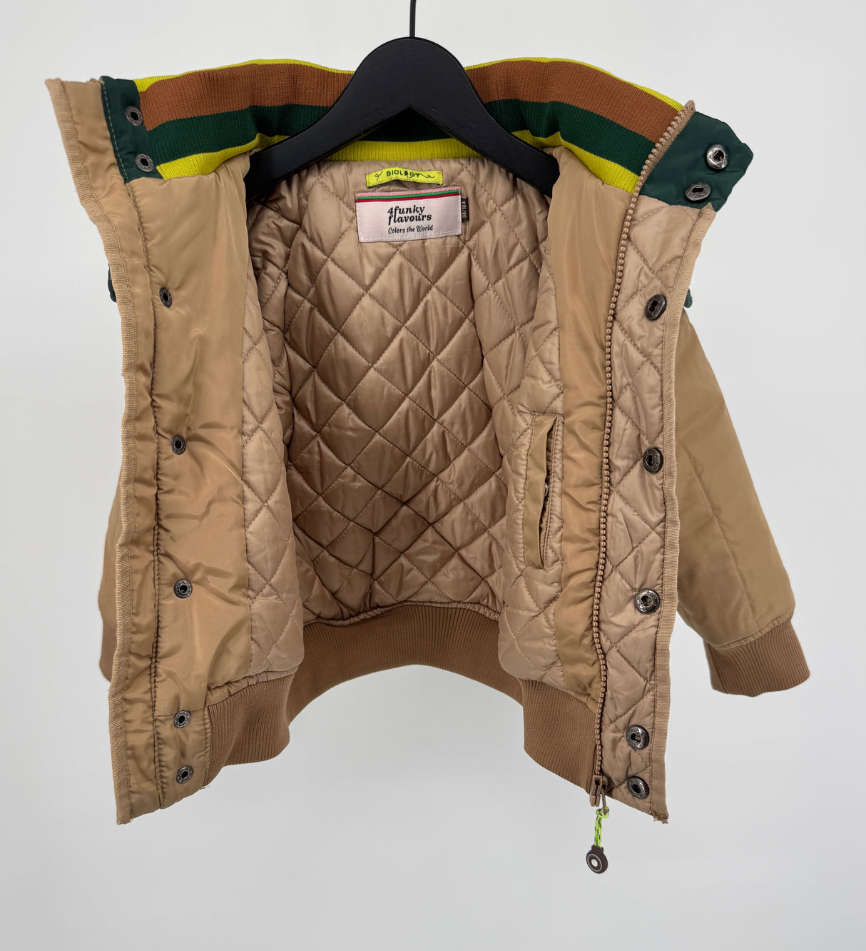 Winterjas Beige Groen Maat 98 / 104