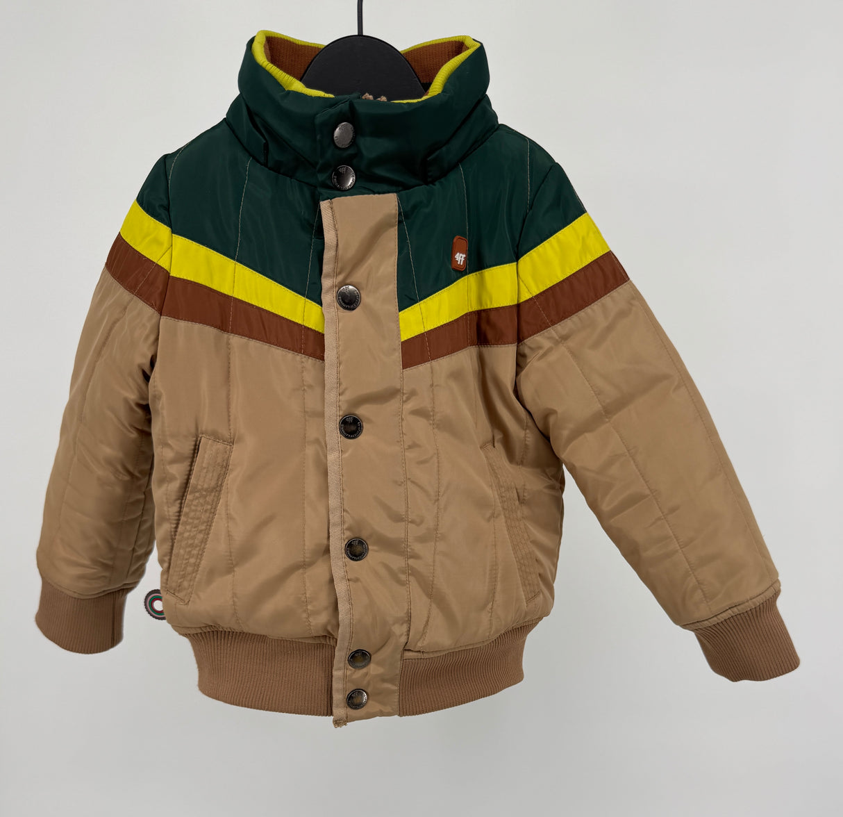 Winterjas Beige Groen Maat 98 / 104