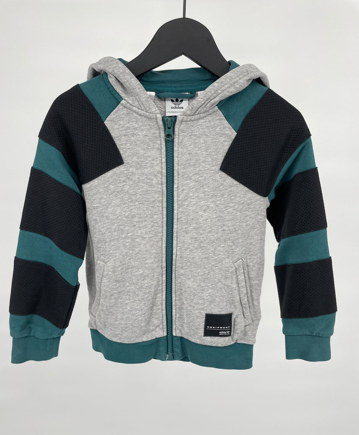 Vest Capuchon Grijs Groen Zwart Maat 116