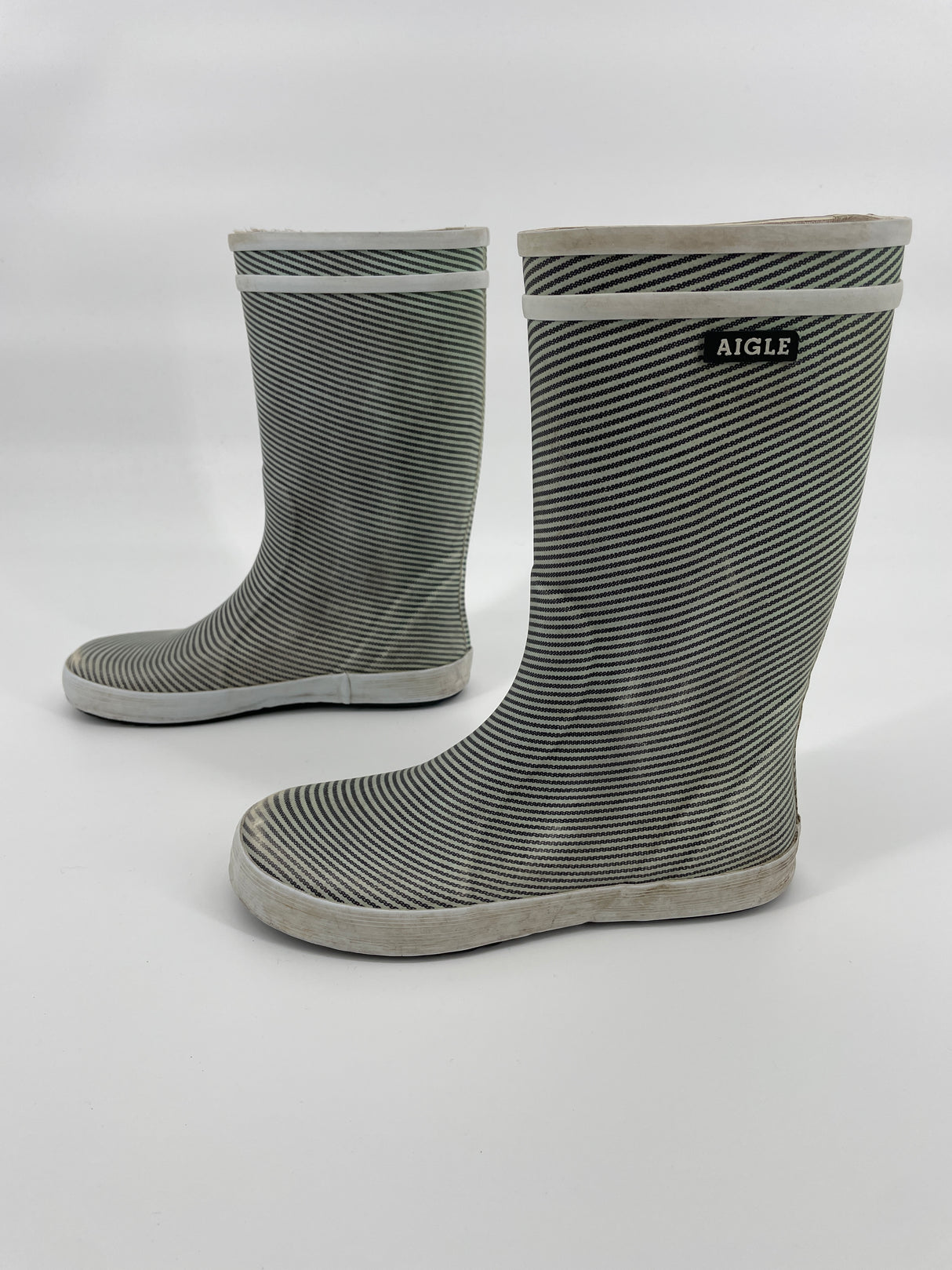 Regenlaarzen Grijs Beige Gestreept Maat 32