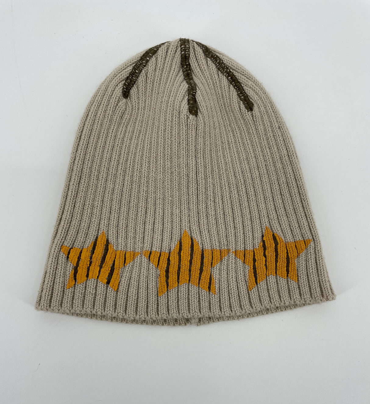 Airforce Muts Rib Beanie Beige Sterren One Size
