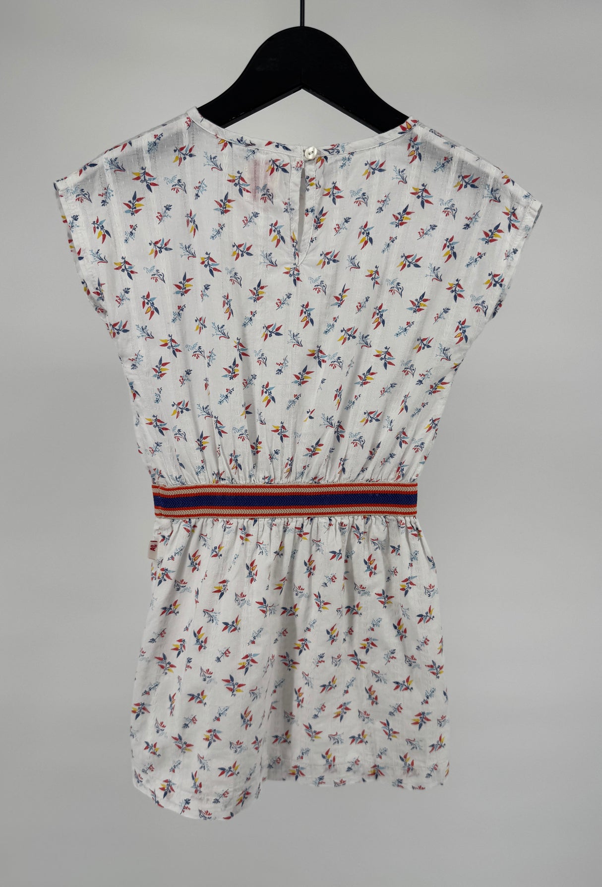 Jurk Wit met Print Maat 116