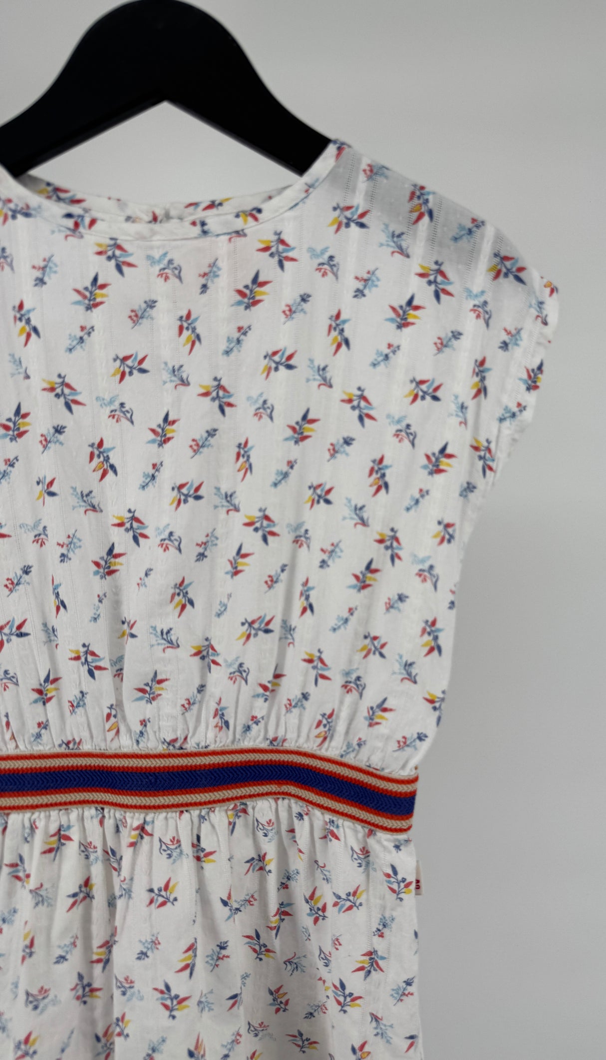 Jurk Wit met Print Maat 116