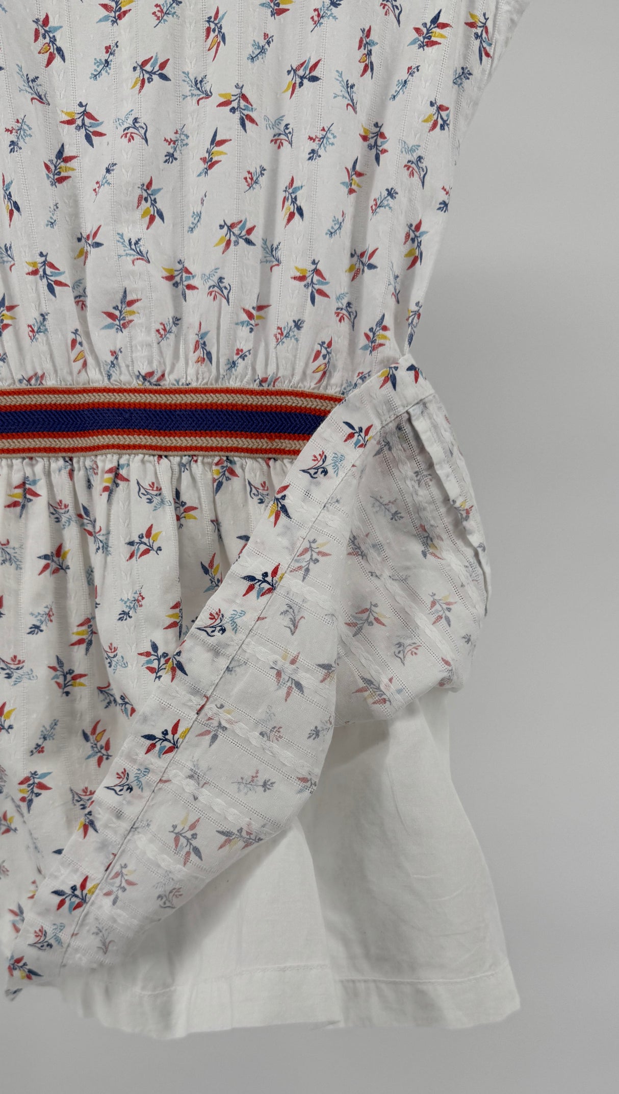 Jurk Wit met Print Maat 116