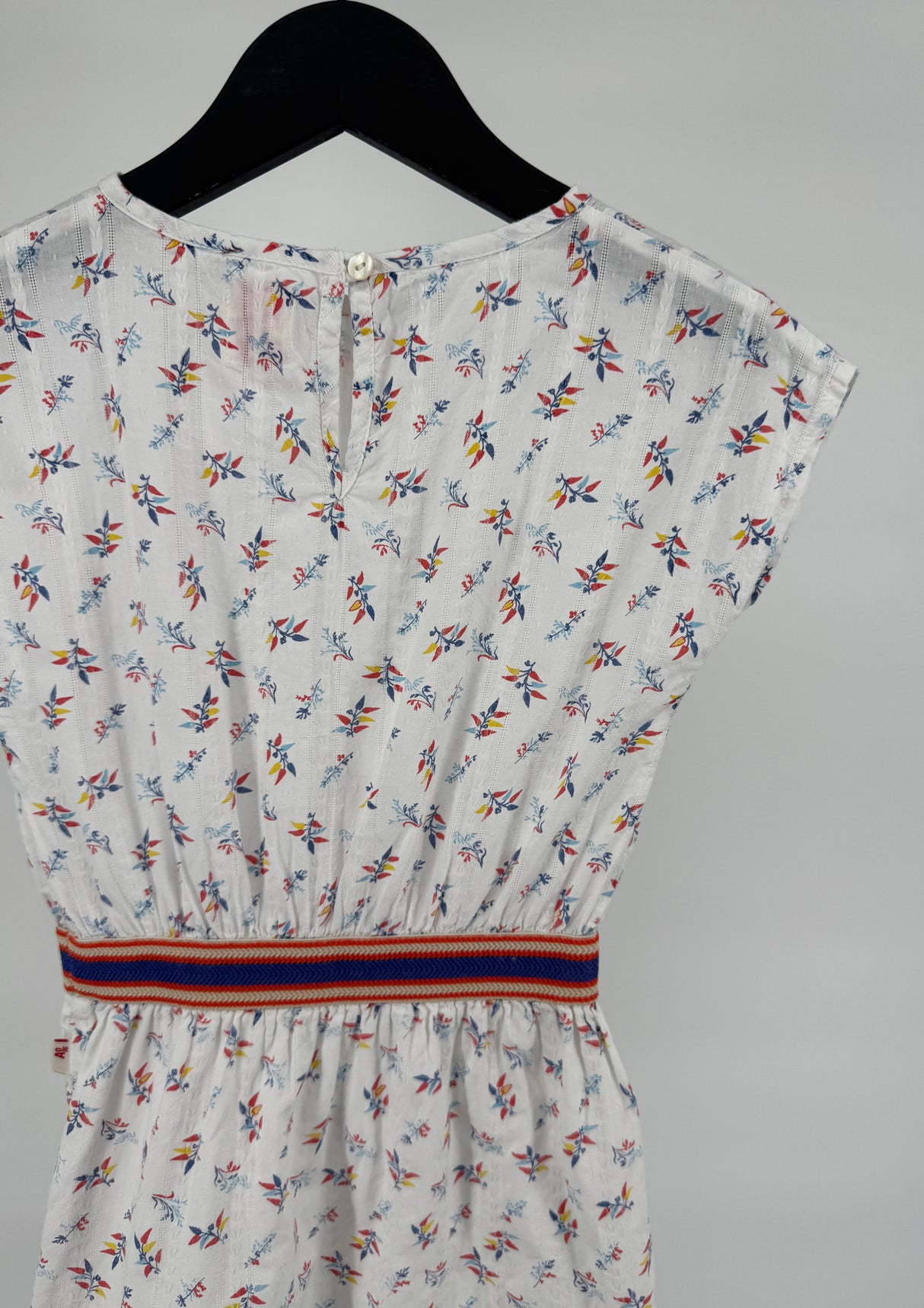 Jurk Wit met Print Maat 116