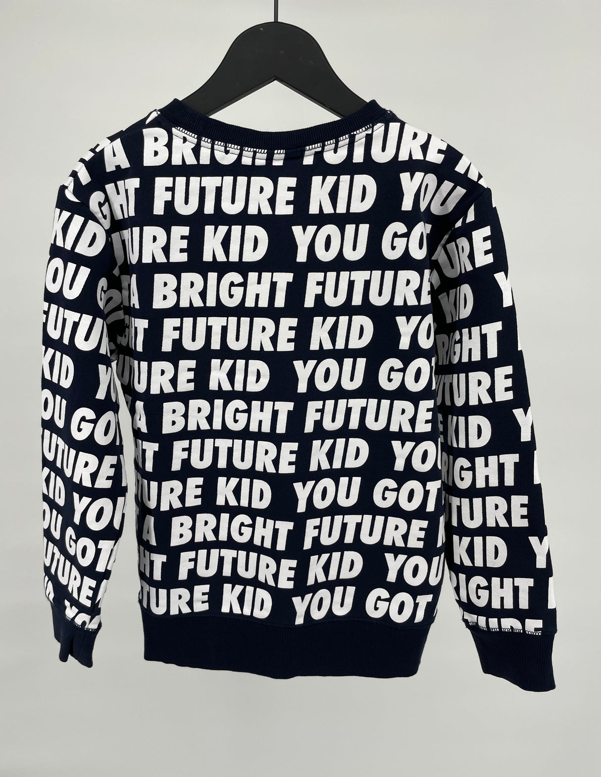 Trui Donkerblauw Letters Bright Future Maat 134 / 140