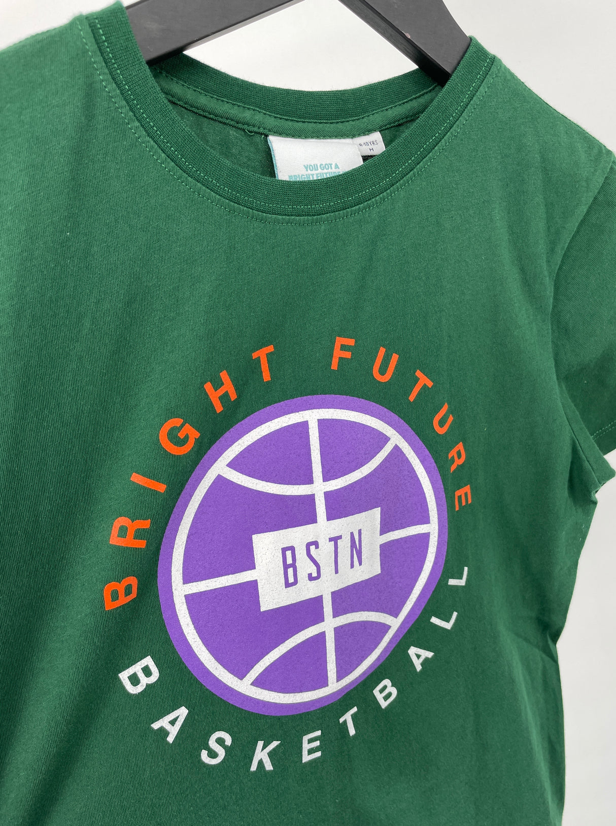 T-shirt Groen Basketbal Maat 128 / 134