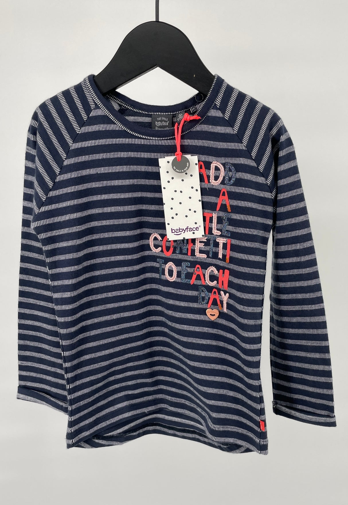 Longsleeve Donkerblauw Gestreept Maat 92