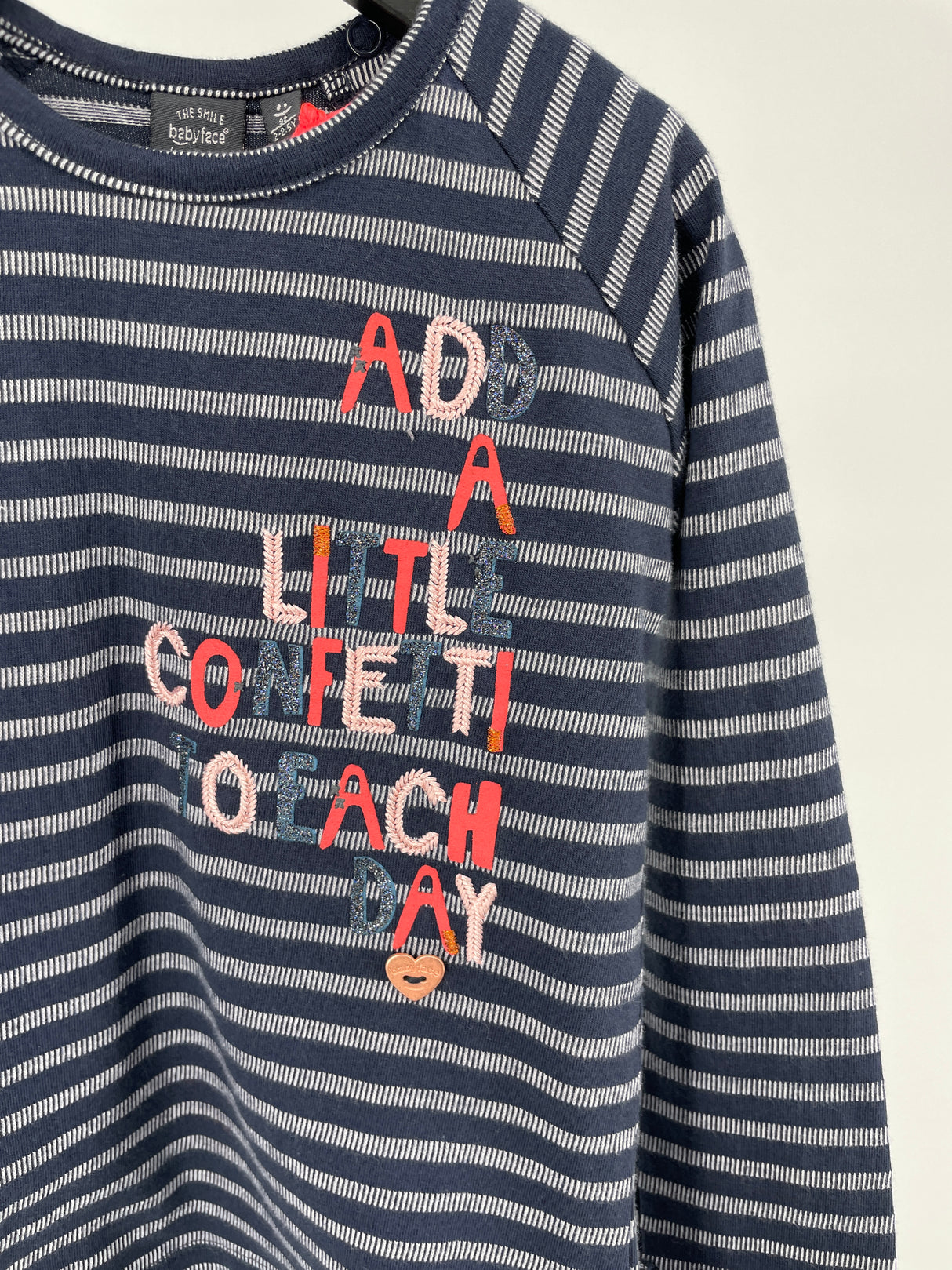 Longsleeve Donkerblauw Gestreept Maat 92