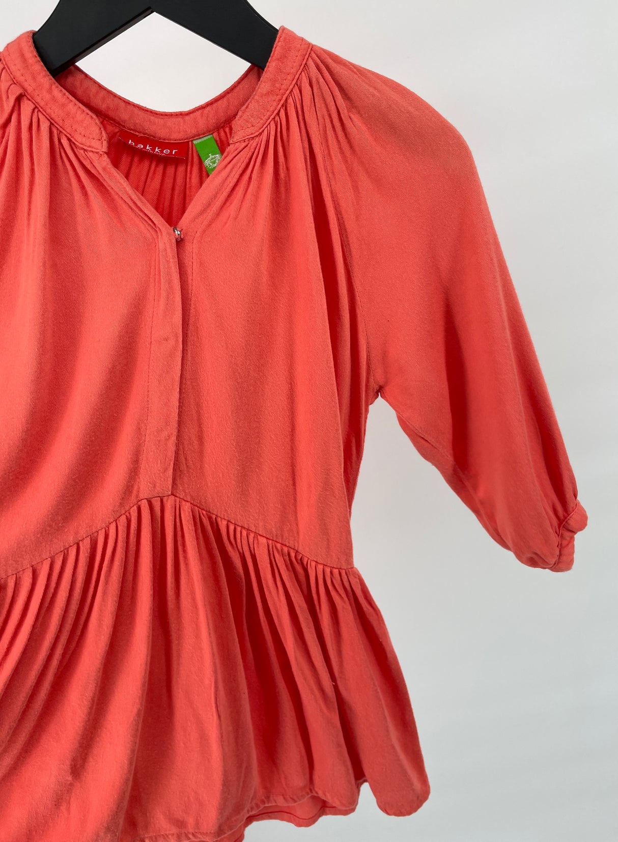 Jurk Koraal Rood Lange Mouw Maat 104