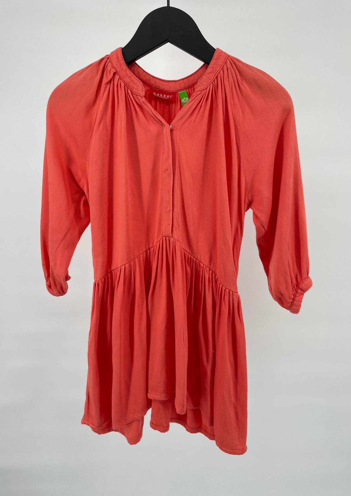 Jurk Koraal Rood Lange Mouw Maat 104