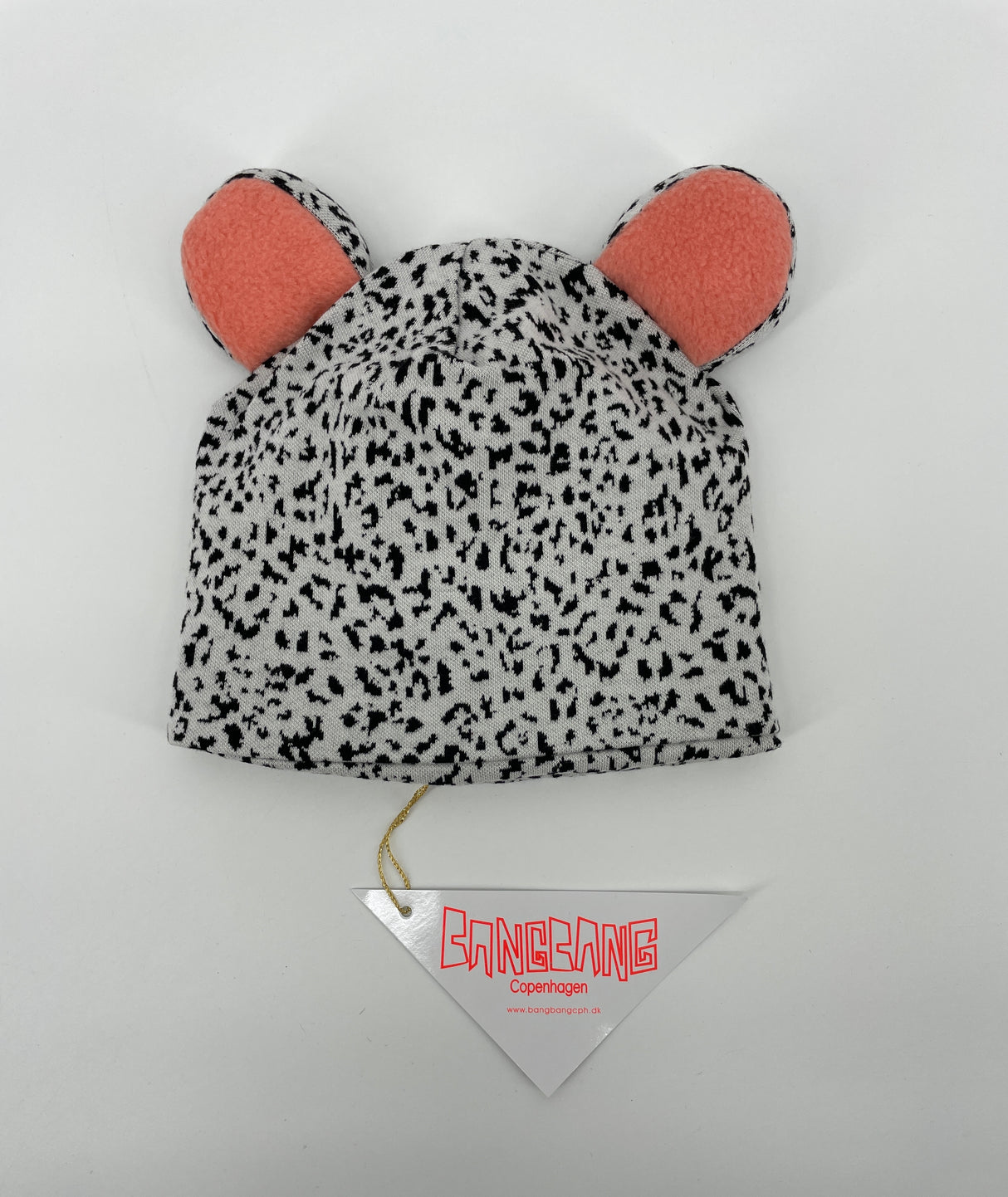 Muts Beige Luipaard Print met Oren Maat 2-4 Jaar