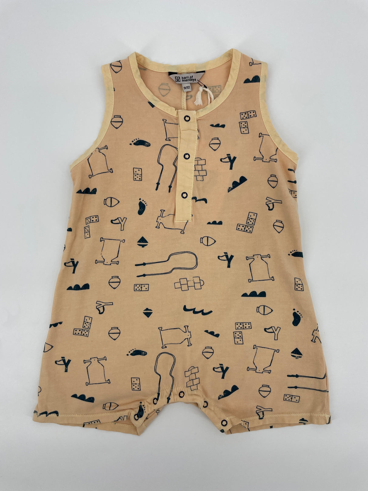 Babypak Beige Spelletjes Print Maat 80