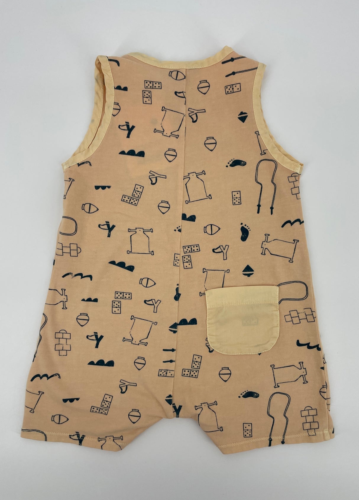 Babypak Beige Spelletjes Print Maat 80