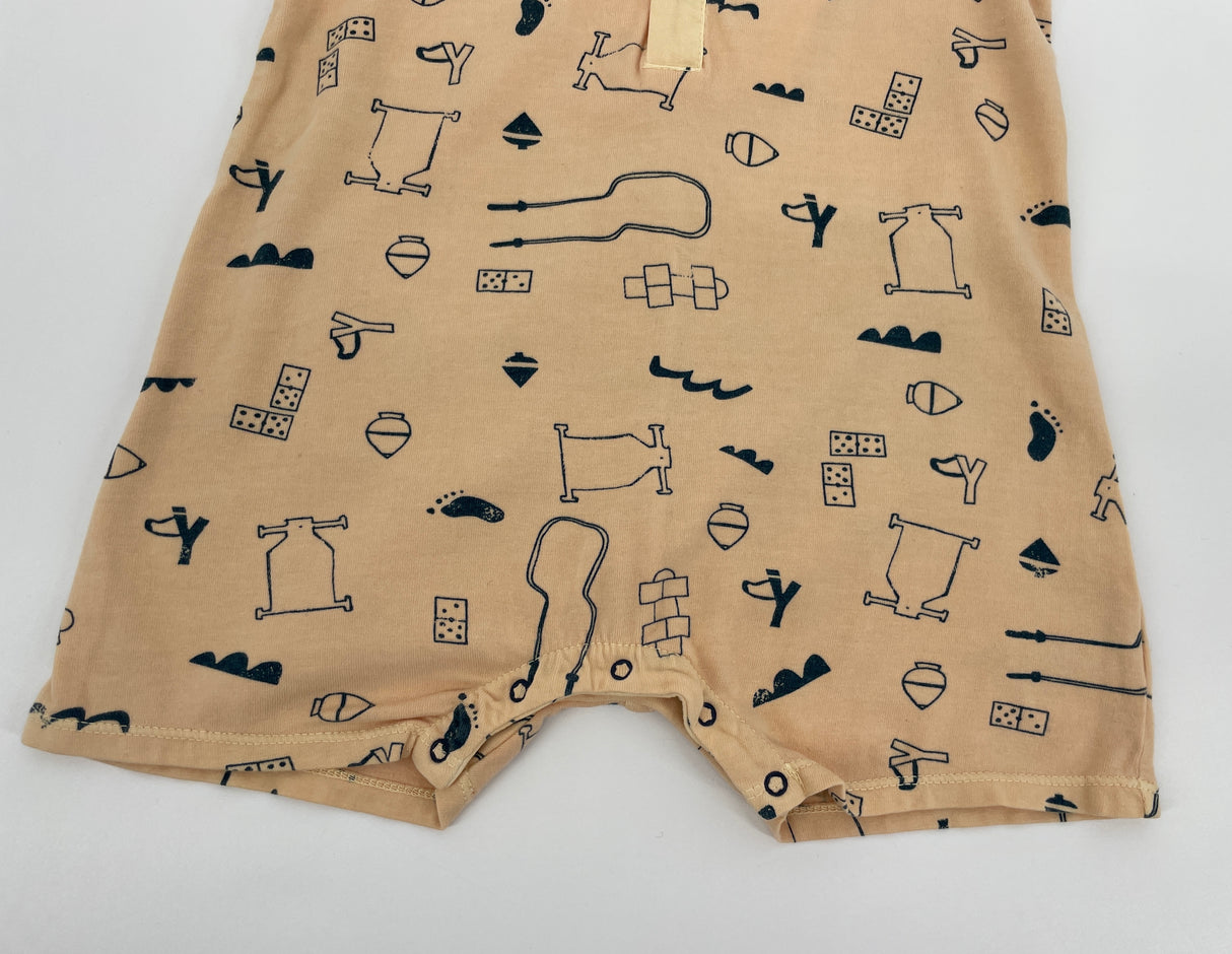 Babypak Beige Spelletjes Print Maat 80