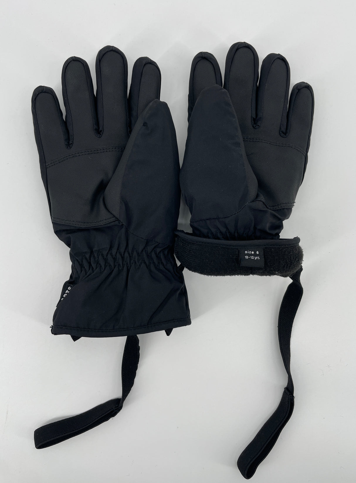 Ski Handschoenen Zwart Maat 10 - 12 Jaar