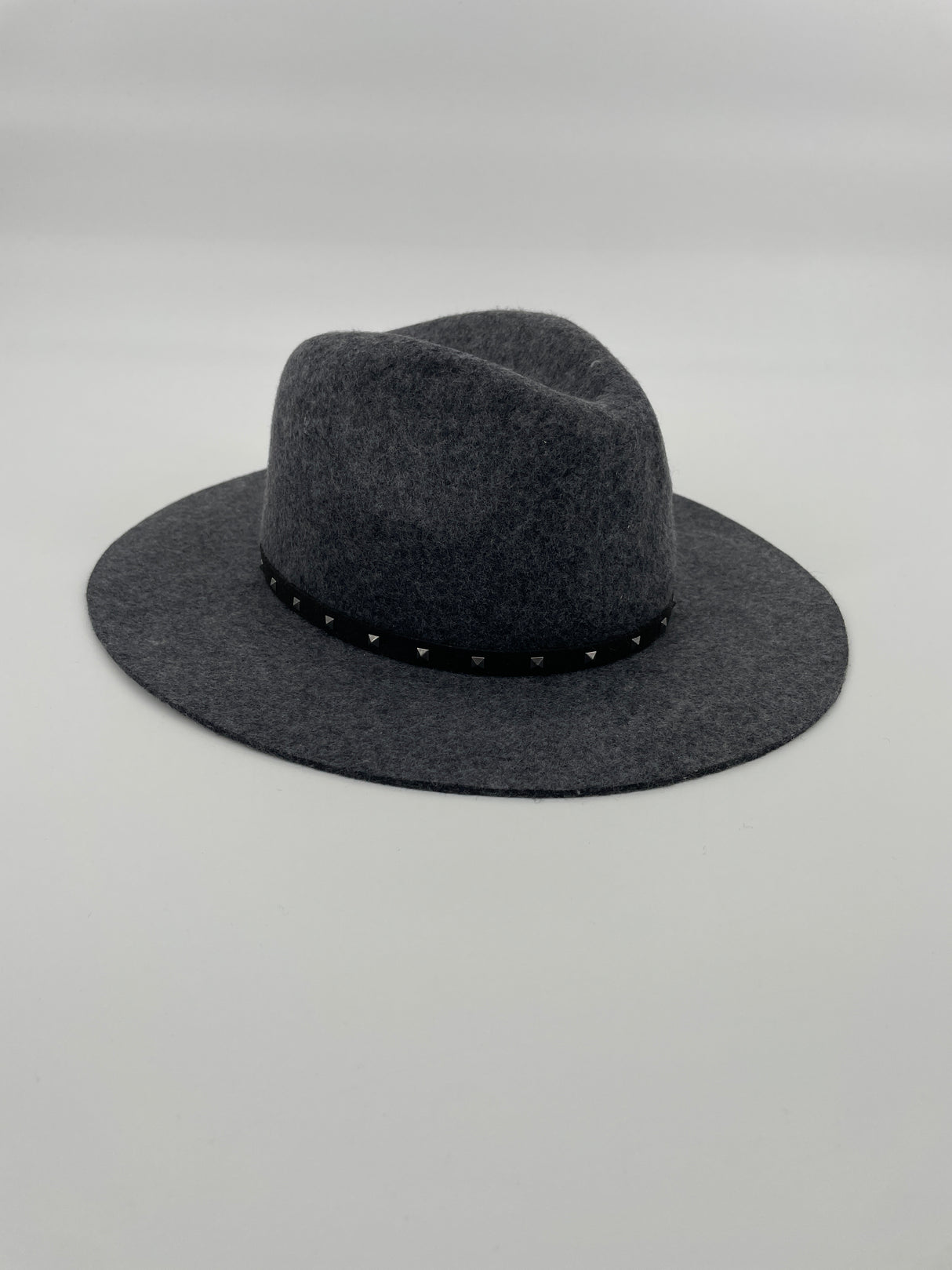 Hoed Wol Grijs Avery Hat met Studs Maat 4 - 8 Jaar