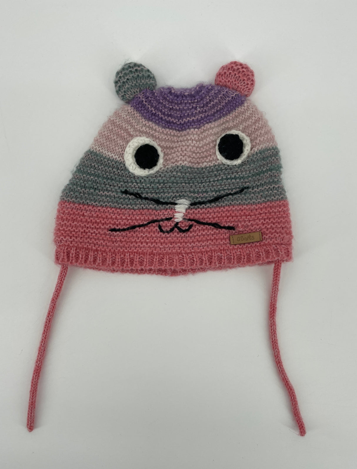 Muts Dieren Gezicht Roze Paars Maat 80 / 86