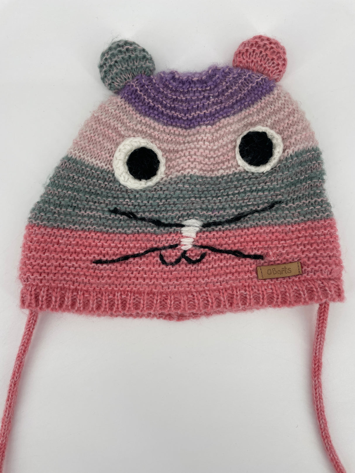 Muts Dieren Gezicht Roze Paars Maat 80 / 86