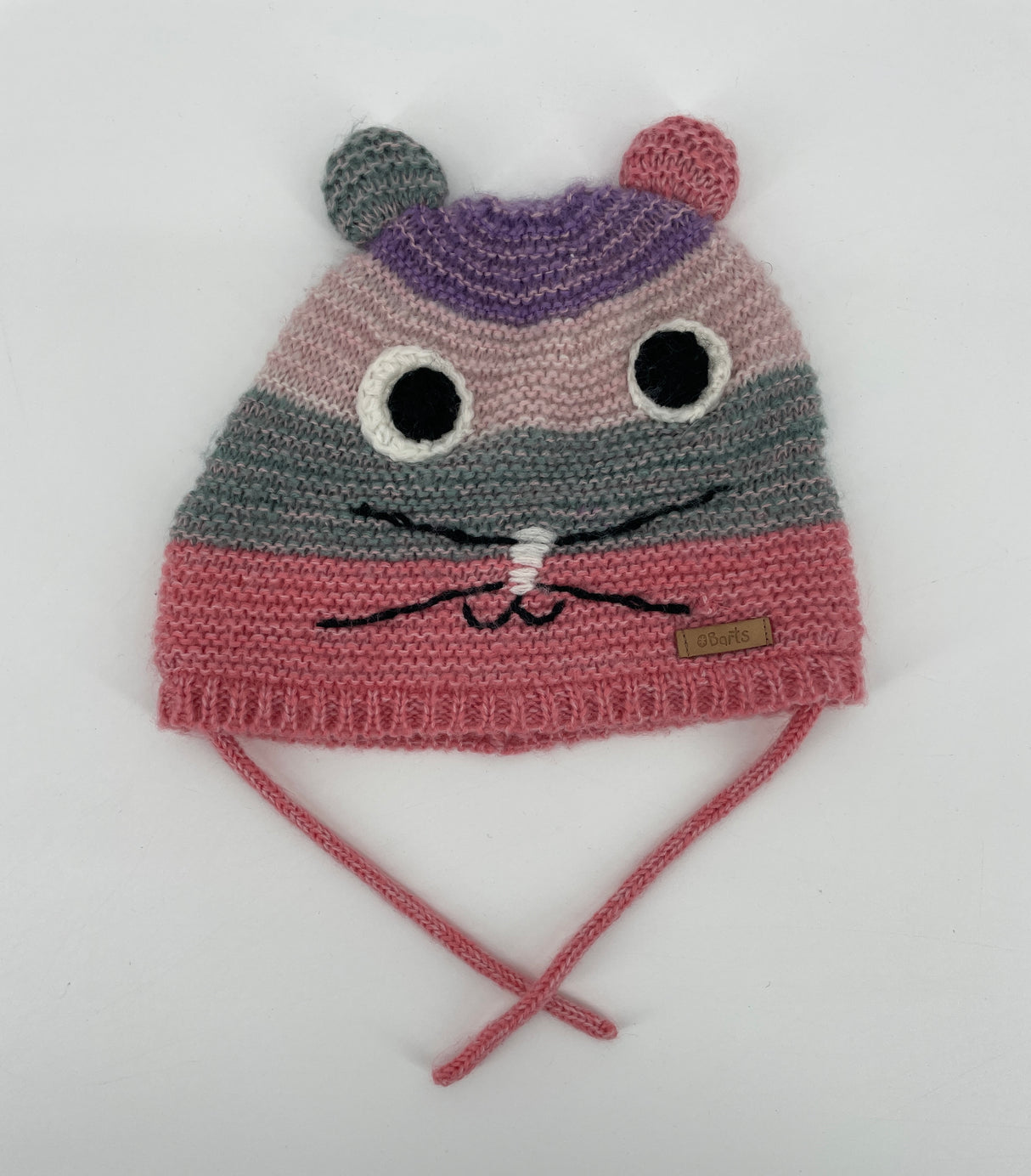 Muts Dieren Gezicht Roze Paars Maat 80 / 86