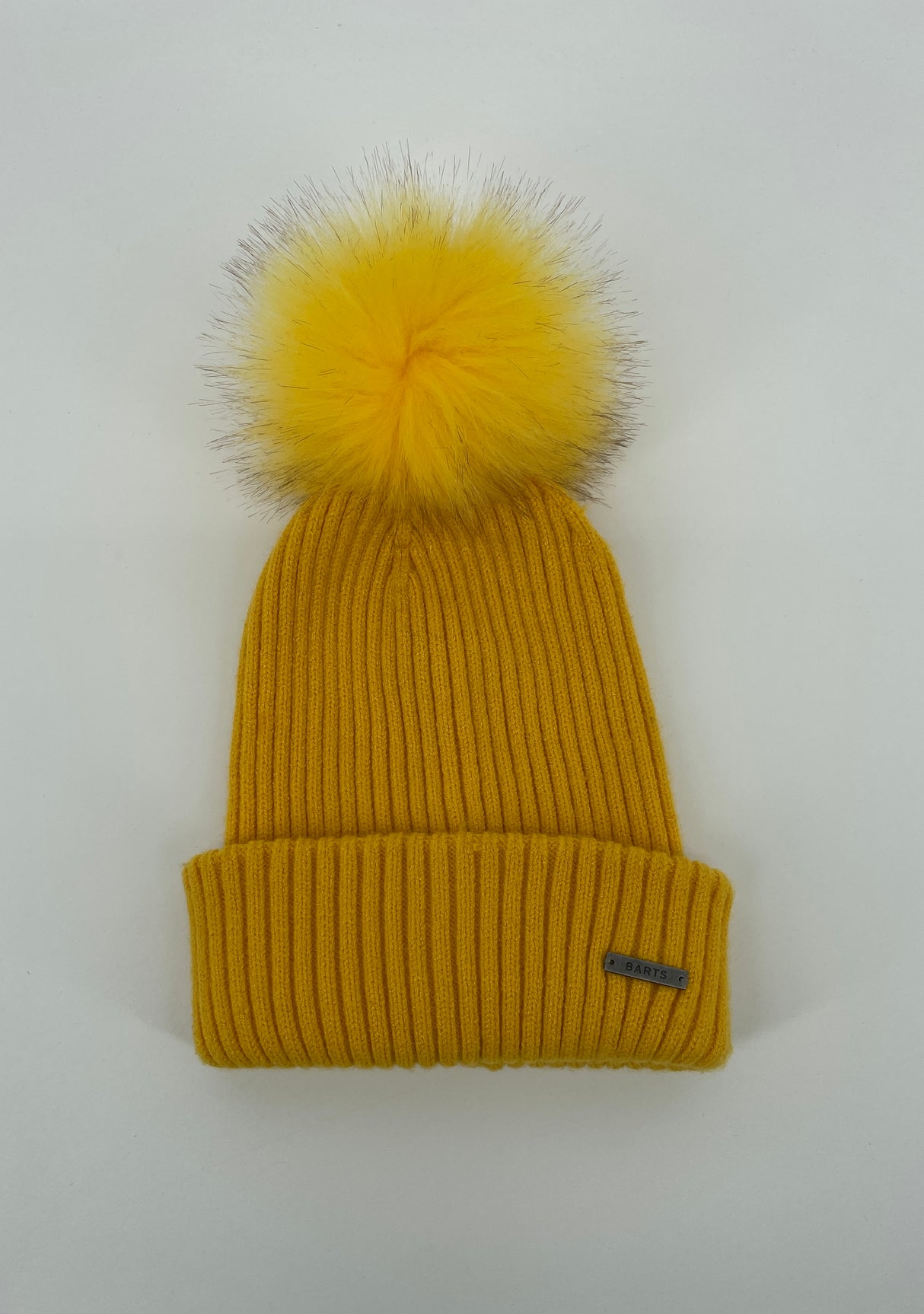 Muts Geel Pompon Maat 4 - 8 Jaar