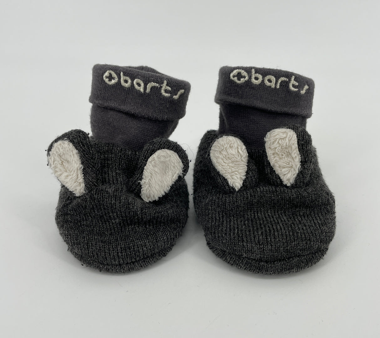 Set Muts en Slofjes Grijs met Oortjes Maat 3 Maanden - 1 Jaar