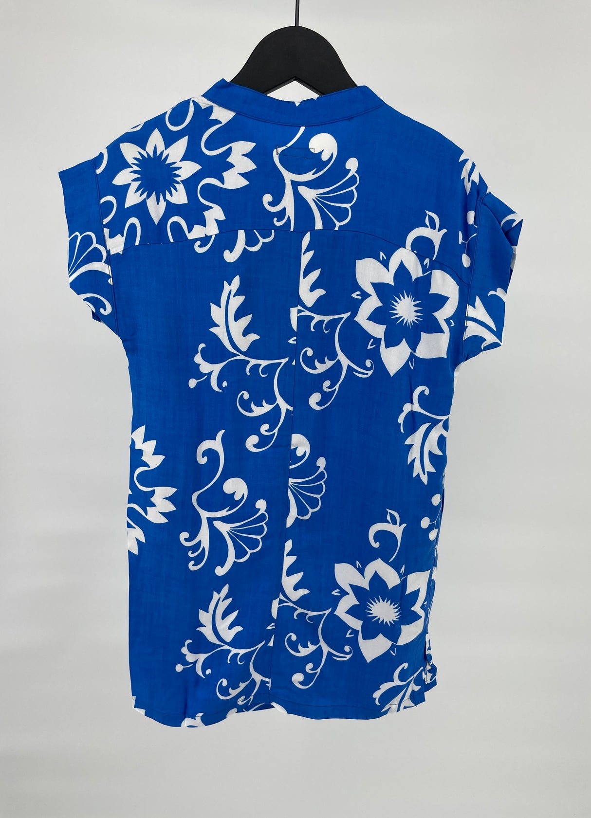 Jurk Blauw Wit Korte Mouw