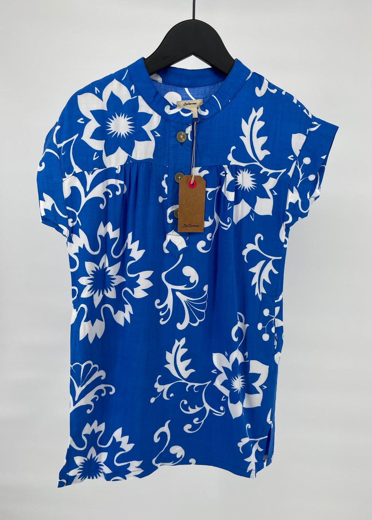 Jurk Blauw Wit Korte Mouw