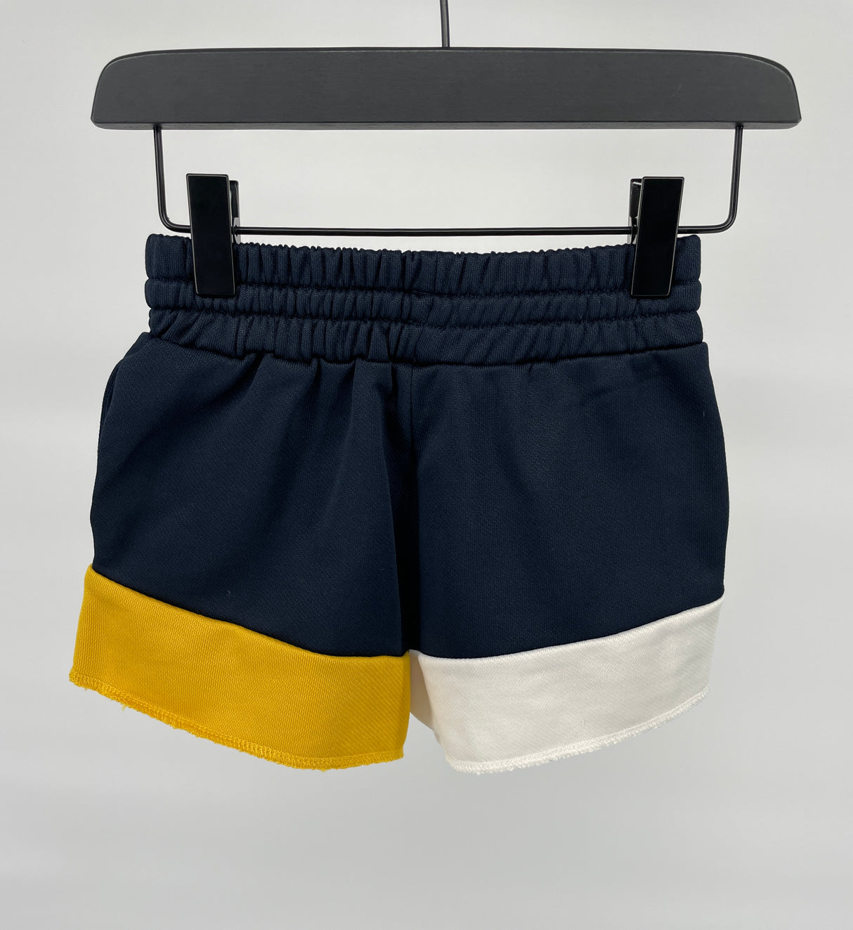 Korte Broek Donkerblauw Geel Beige Maat 104