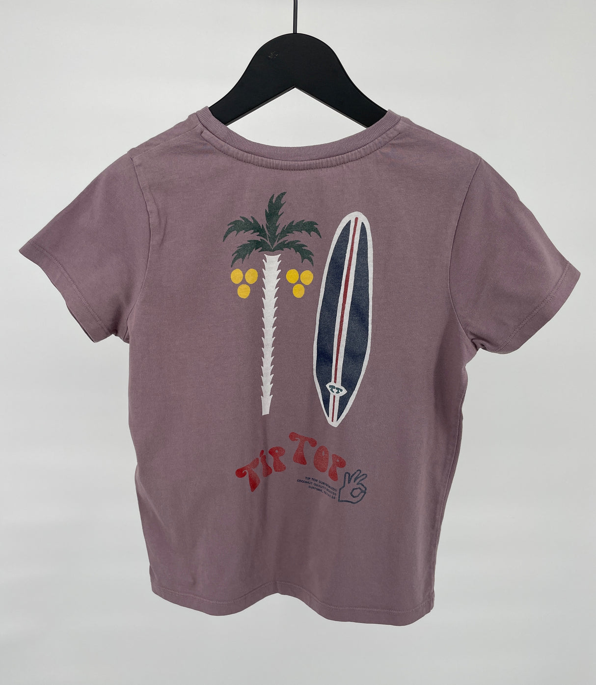 T-shirt Paars Tip Top Surfboards Maat 128