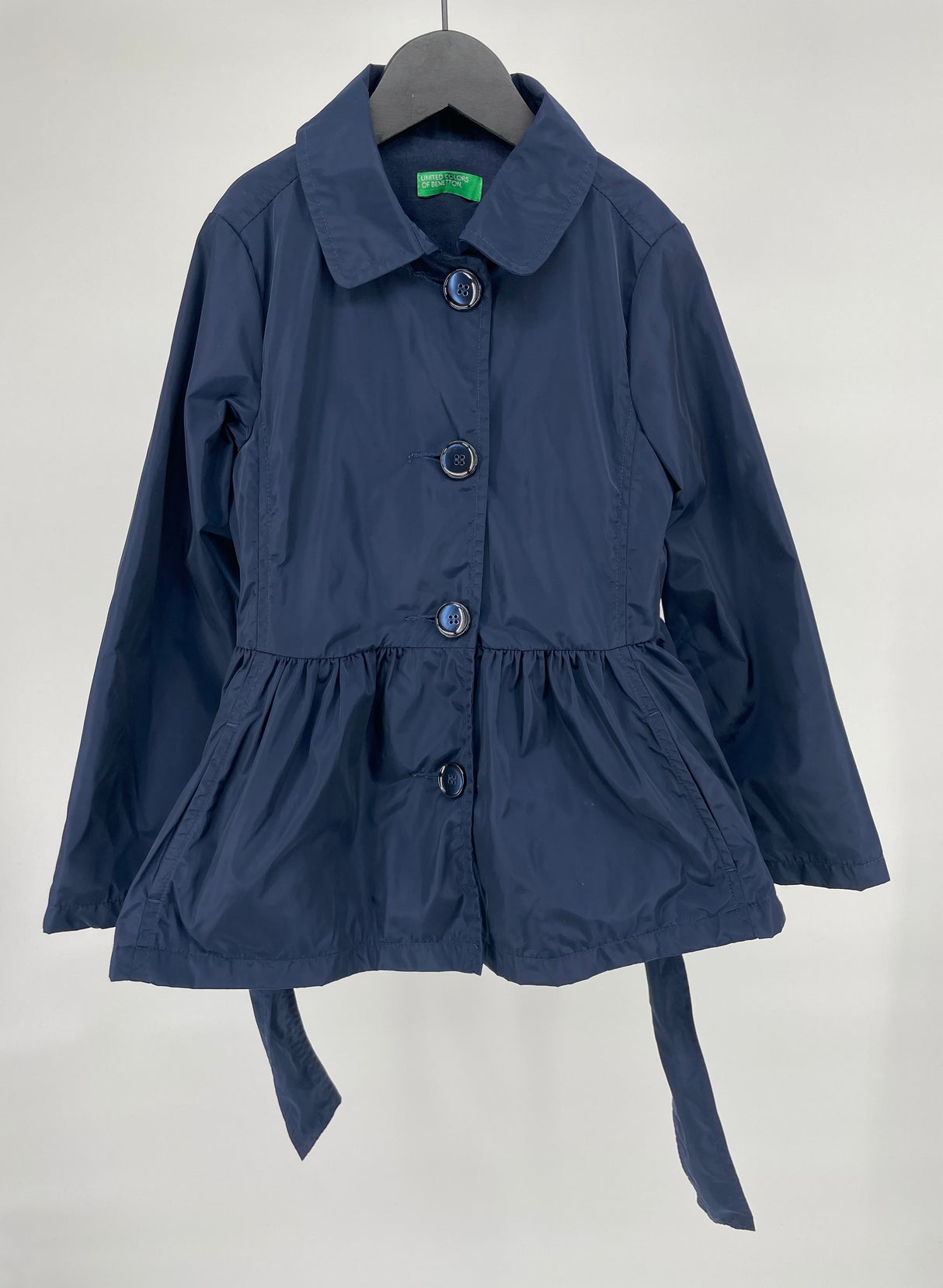 Regenjas Donkerblauw Ceintuur Maat 116 / 122