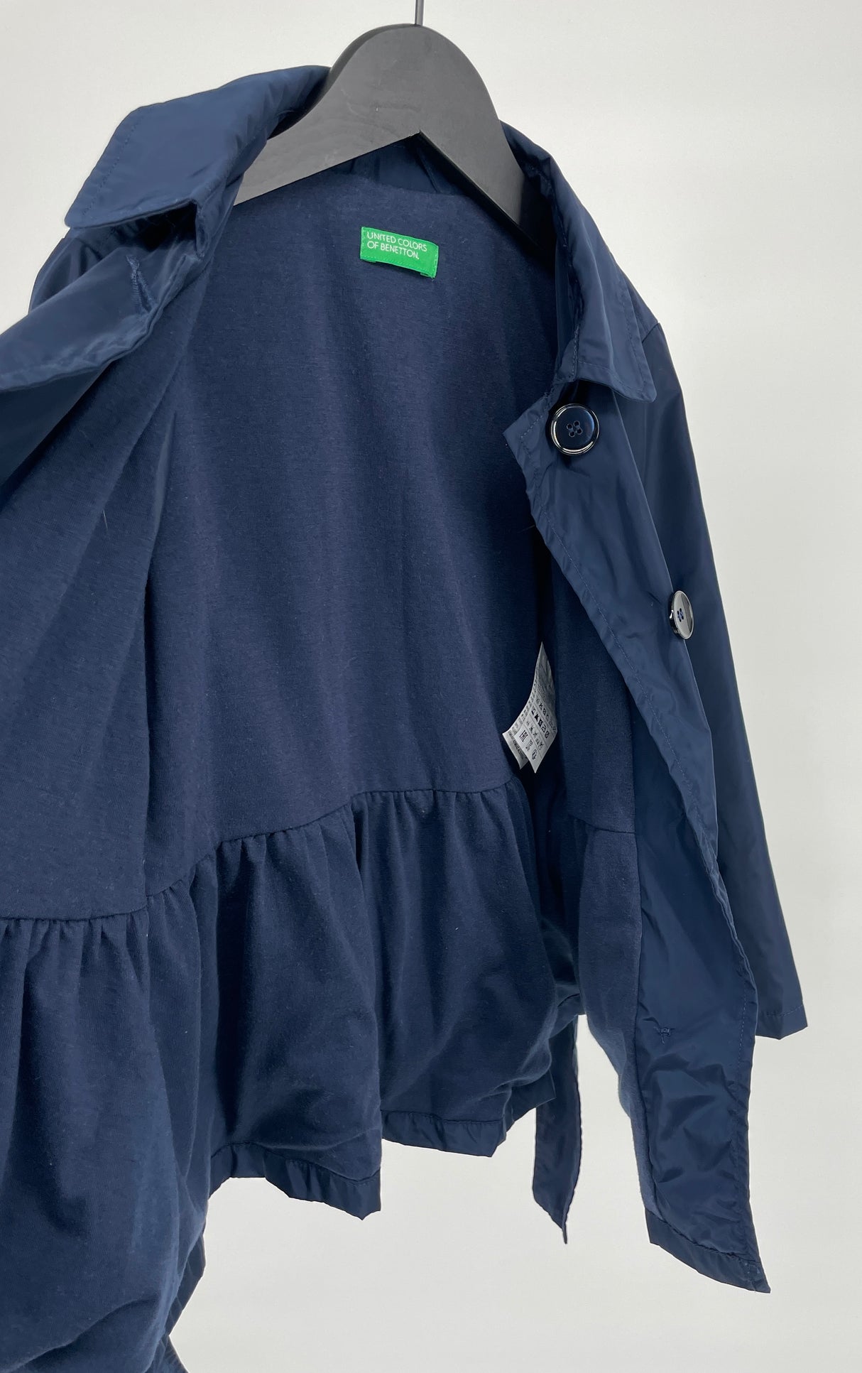 Regenjas Donkerblauw Ceintuur Maat 116 / 122