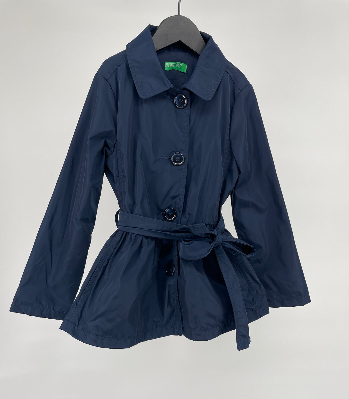 Regenjas Donkerblauw Ceintuur Maat 116 / 122