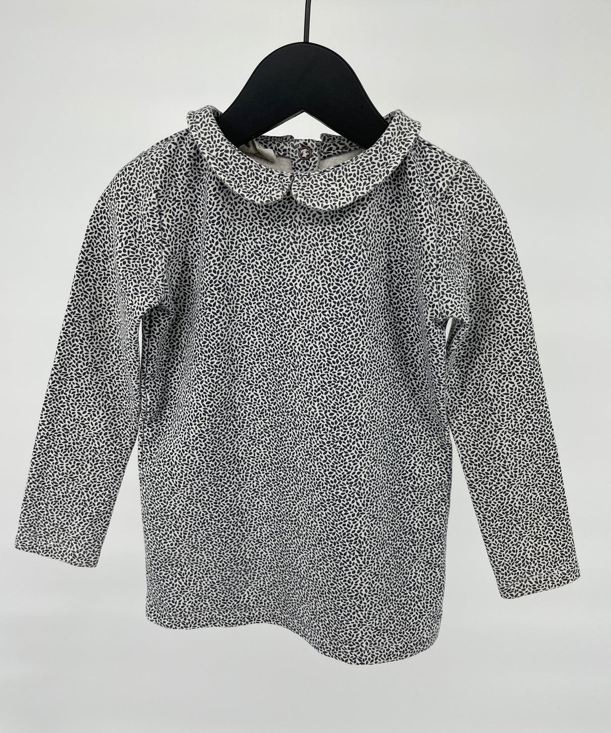 Longsleeve Beige Print Peter Pan Kraag Maat 92 / 98