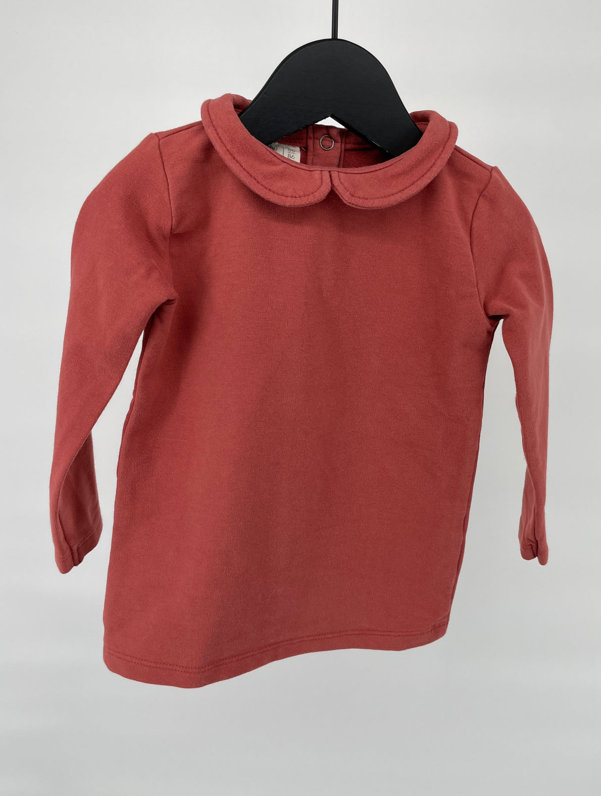 Top Peter Pan Kraag Rood Maat 80 / 86