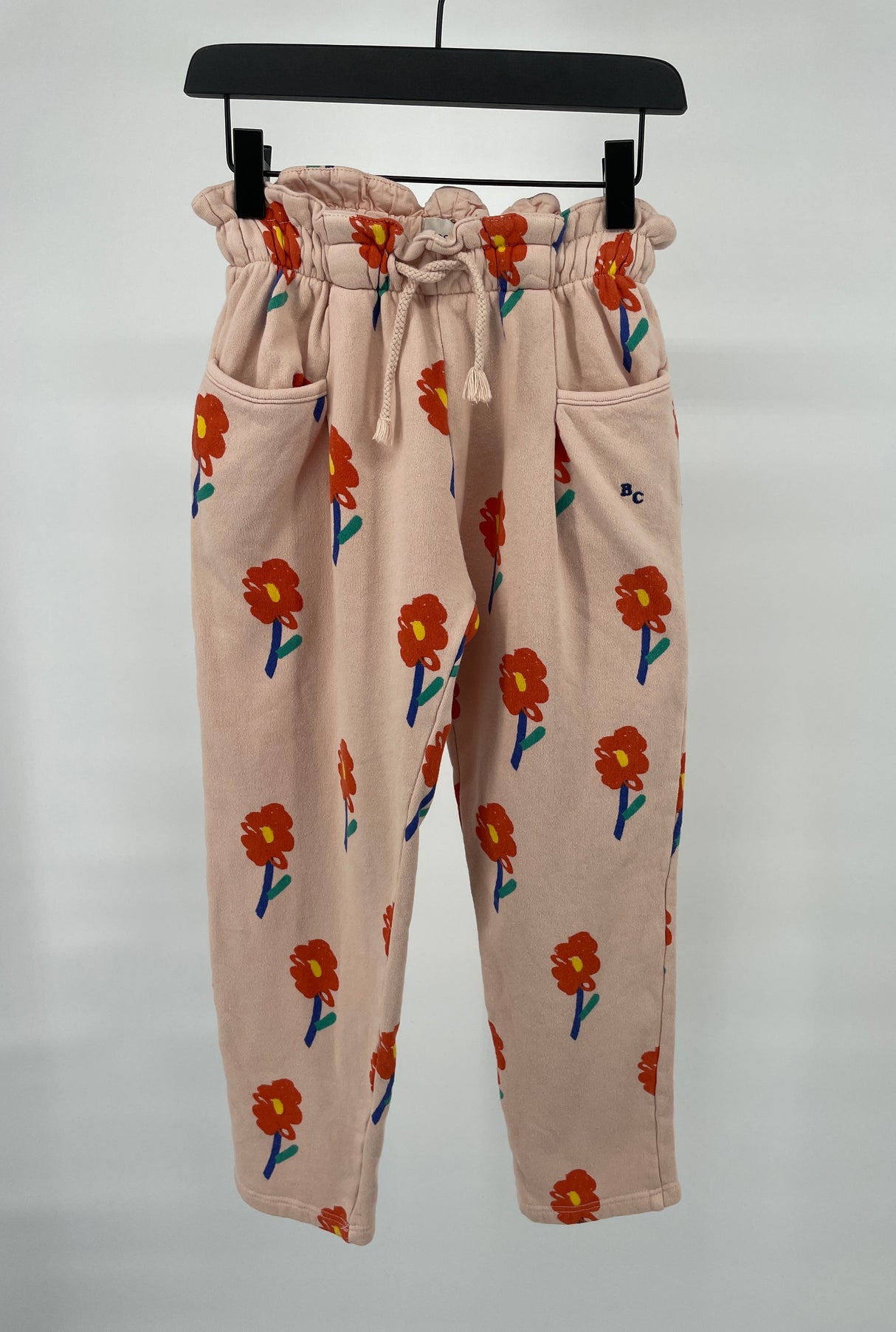 Joggingbroek Beige Bloemetjes Print Maat 116 / 122