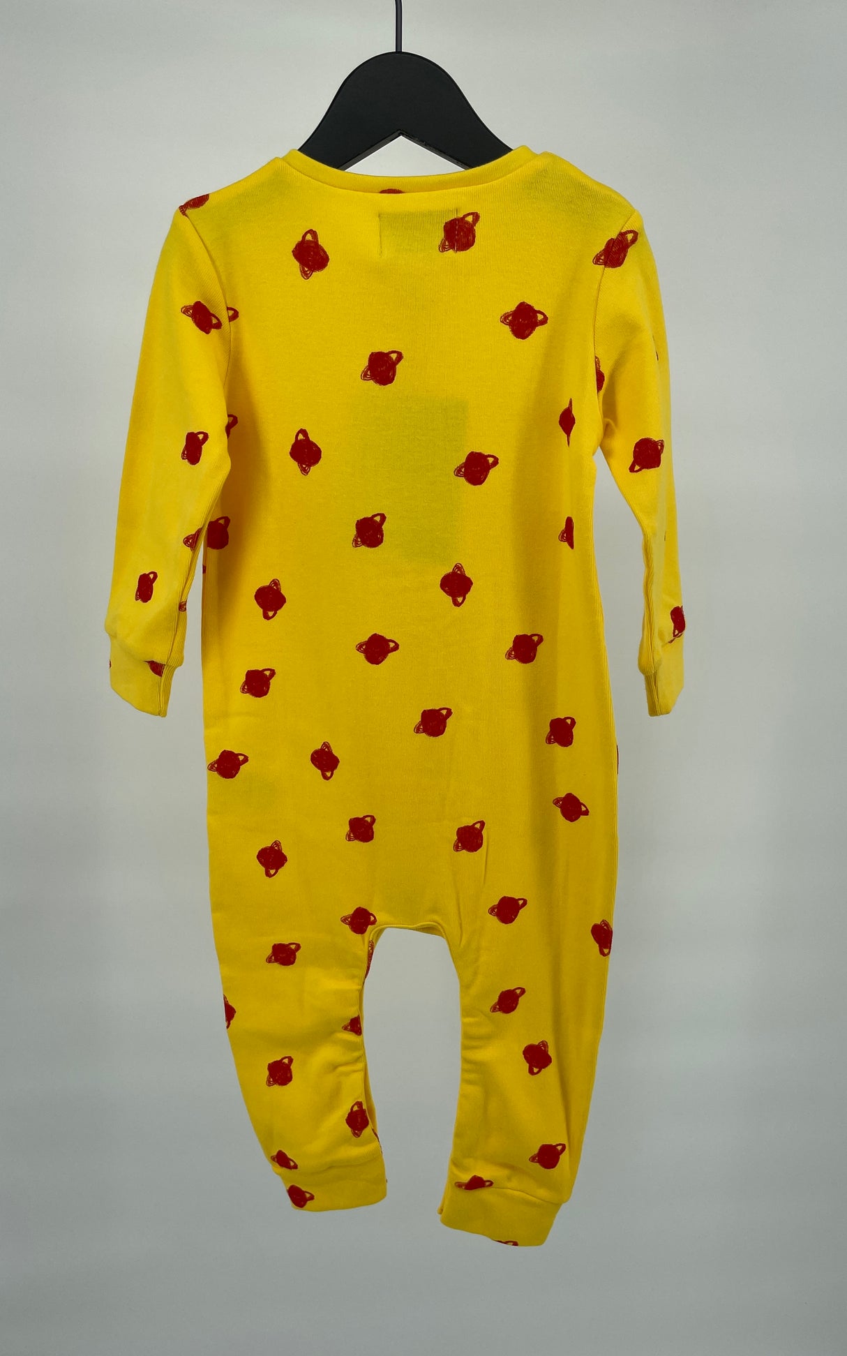 Jumpsuit Geel Rood Saturnus Maat 86 / 92