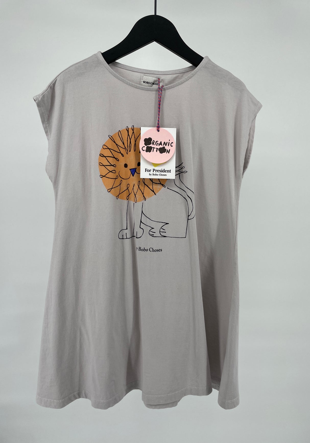 Jurk Beige Grijs Leeuw Maat 116 / 122