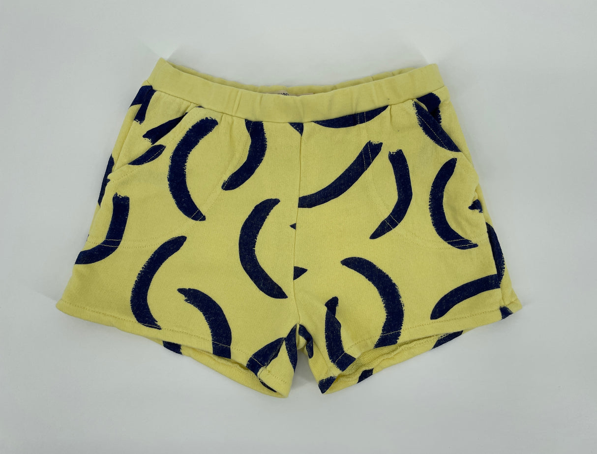 Korte Broek Geel Blauwe Strepen Maat 140 / 146