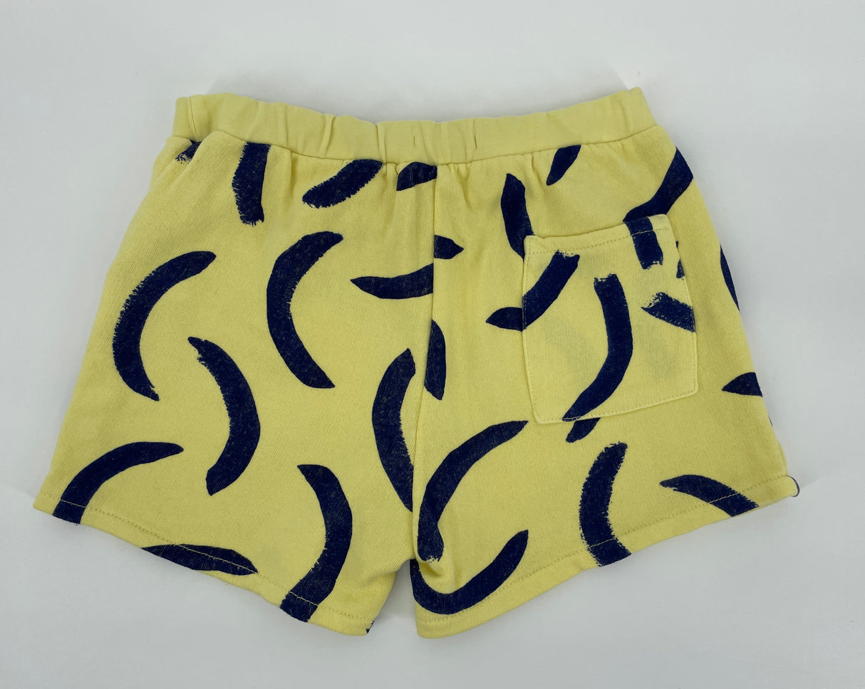 Korte Broek Geel Blauwe Strepen Maat 140 / 146