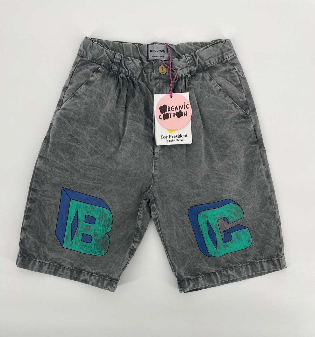 Korte Broek Grijs met Print