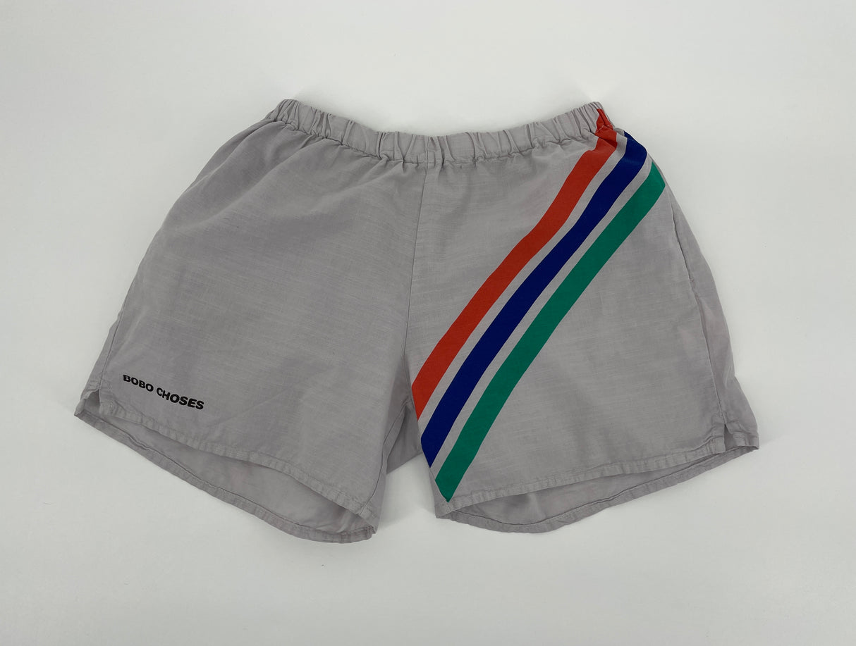 Korte Broek Geweven Grijs Strepen Maat 140 / 146