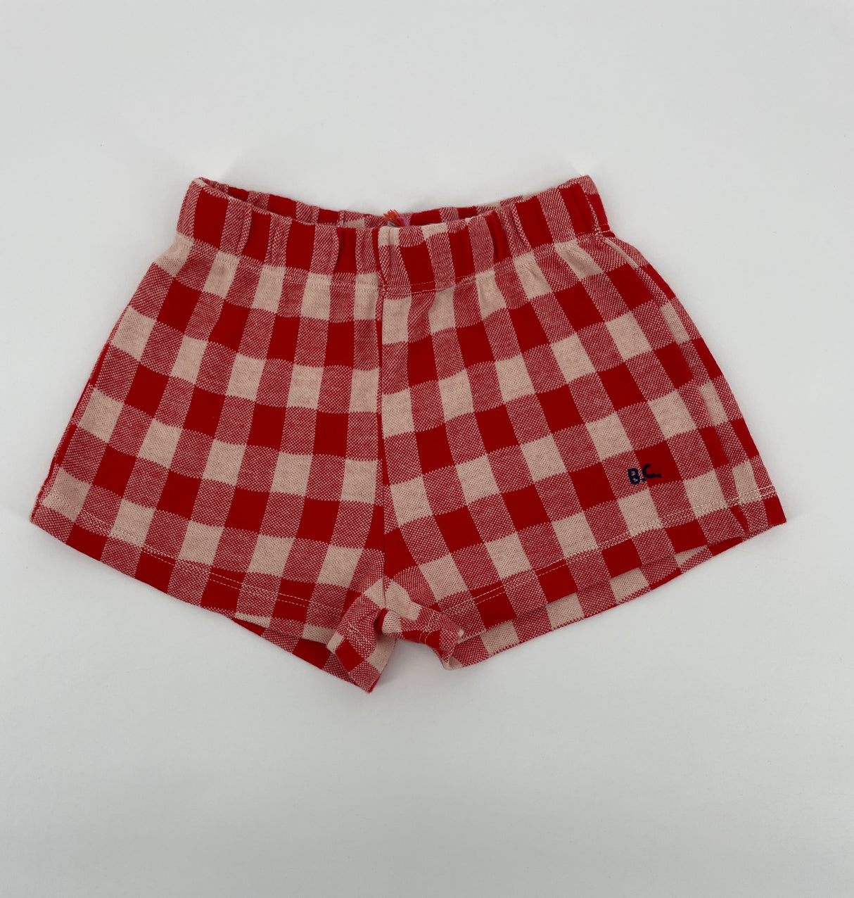 Korte Broek Rood Beige Geblokt Maat 92 / 98