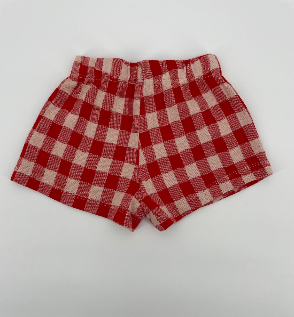 Korte Broek Rood Beige Geblokt Maat 92 / 98